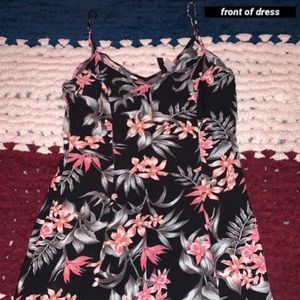 Pink And Black Flower Dress🌸